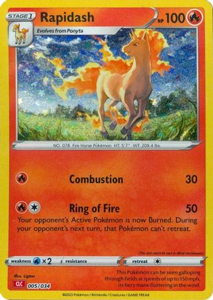 Rapidash (005) [Trading Card Game Classic] Holofoil - Classic Collection