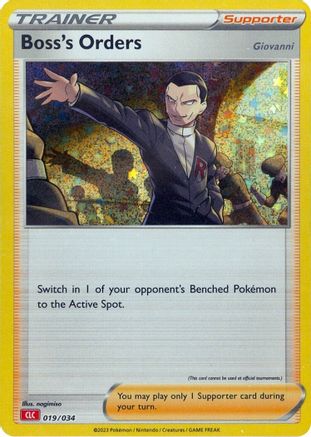 Boss's Orders (CLC) (019) [Trading Card Game Classic] Holofoil - Classic Collection