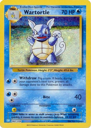 Wartortle (002) [Trading Card Game Classic] Holofoil - Classic Collection