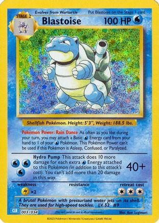 Blastoise (003) [Trading Card Game Classic] Holofoil - Classic Collection