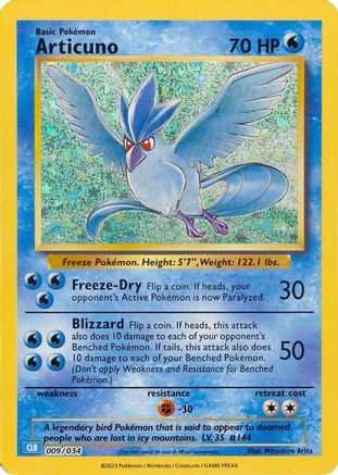 Articuno (009) [Trading Card Game Classic] Holofoil - Classic Collection