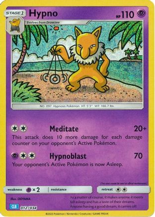 Hypno (012) [Trading Card Game Classic] Holofoil - Classic Collection