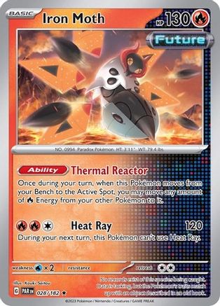 Iron Moth (Cosmos Holo) (028/182) [Miscellaneous Cards & Products] Holofoil - Rare