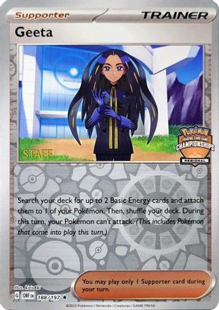 Geeta (Regional Championships) [Staff] (188/197) [League & Championship Cards] Reverse Holofoil - Promo