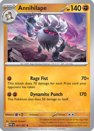 Annihilape (047/091) [SV Paldean Fates] Holofoil - Rare