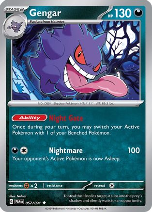 Gengar (057) [SV Paldean Fates] Reverse Holofoil - Uncommon