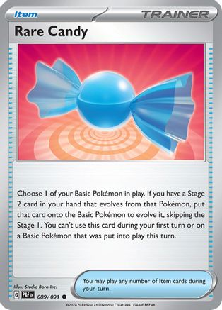 Rare Candy 089/091  - Reverse Holofoil SV Paldean Fates - Common