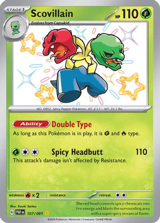 Scovillain 107/091  - Holofoil SV Paldean Fates - Shiny Rare