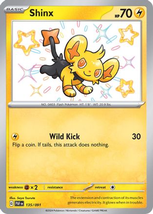 Shinx 135/091  - Holofoil SV Paldean Fates - Shiny Rare