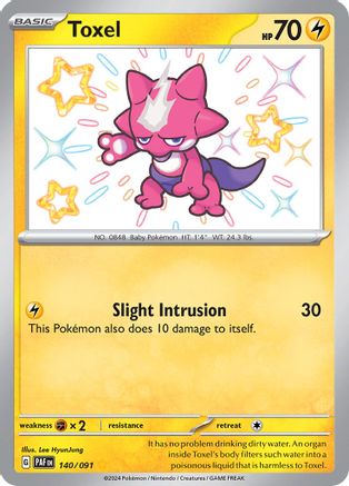 Toxel 140/091  - Holofoil SV Paldean Fates - Shiny Rare