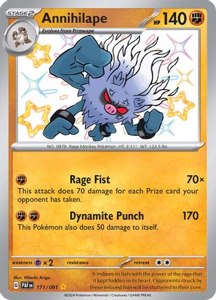 Annihilape (171/091) [SV Paldean Fates] Holofoil - Shiny Rare