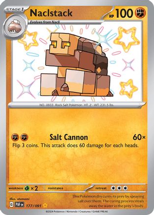 Naclstack 177/091  - Holofoil SV Paldean Fates - Shiny Rare
