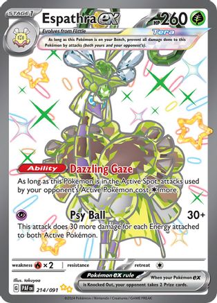 Espathra ex (214/091) [SV Paldean Fates] Holofoil - Shiny Ultra Rare
