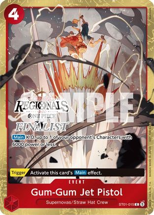Gum-Gum Jet Pistol (Offline Regional 2024) [Finalist] (ST01-015) - One Piece Promotion Cards Foil