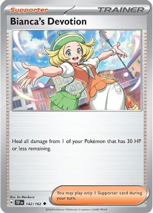 Bianca's Devotion 142/162  - Reverse Holofoil SV05 Temporal Forces - Uncommon