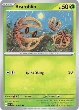 Bramblin 020/162  - Reverse Holofoil SV05 Temporal Forces - Common