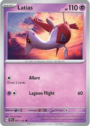 Latias 067/162  - Reverse Holofoil SV05 Temporal Forces - Uncommon