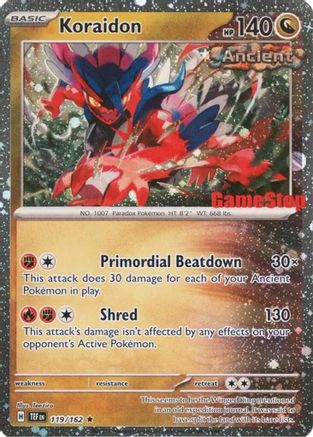 Koraidon (Gamestop Promo) (119) [Miscellaneous Cards & Products] Reverse Holofoil - Promo