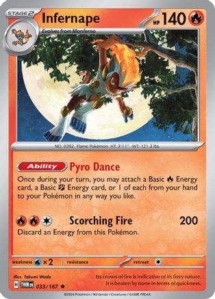 Infernape (033/167) [SV06 Twilight Masquerade] Reverse Holofoil - Rare
