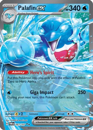 Palafin ex 061/167  - Holofoil SV06 Twilight Masquerade - Double Rare