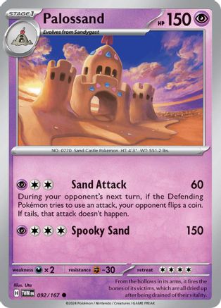 Palossand 092  - Reverse Holofoil SV06 Twilight Masquerade - Common