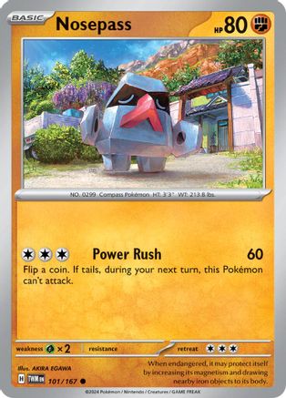 Nosepass 101  - Reverse Holofoil SV06 Twilight Masquerade - Common