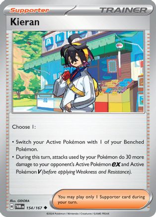 Kieran (154/167) [SV06 Twilight Masquerade] Reverse Holofoil - Uncommon