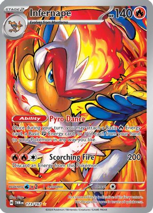 Infernape (173/167) [SV06 Twilight Masquerade] Holofoil - Illustration Rare