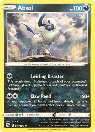 Absol (Cosmos Holo) (097/189) [Miscellaneous Cards & Products] Holofoil - Rare