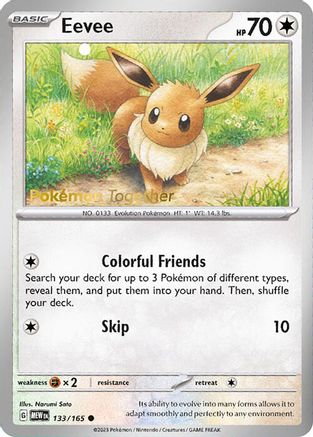 Eevee (Pokemon Together) (133/165) [Miscellaneous Cards & Products] Normal - Promo