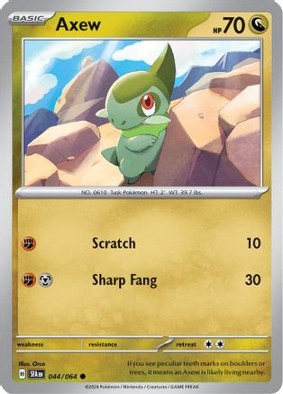 Axew 044/064  - Reverse Holofoil SV Shrouded Fable - Common