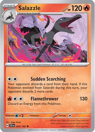 Salazzle 024/142  SV07 Stellar Crown - Uncommon