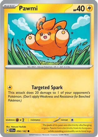 Pawmi 056/142  - Reverse Holofoil SV07 Stellar Crown - Common