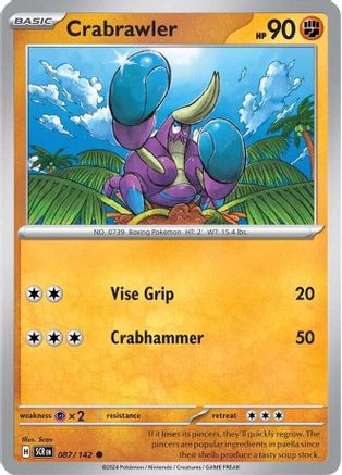 Crabrawler 087/142  SV07 Stellar Crown - Common