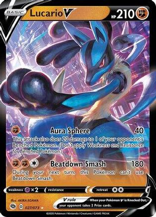 Lucario V (Non-Holo) 027/073  Deck Exclusives - Promo
