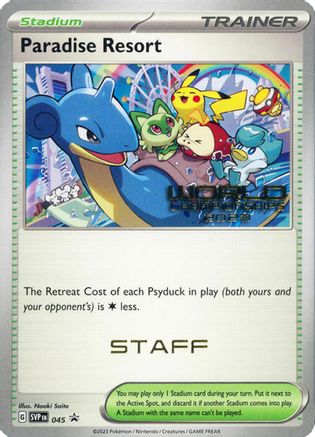 Paradise Resort (World Championships 2023) [Staff] (045) [SV Scarlet & Violet Promo Cards] Normal - Promo