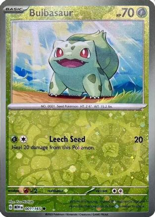 Bulbasaur (Reverse Cosmos Holo) (Costco Exclusive) (001/165) [Miscellaneous Cards & Products] Holofoil - Common