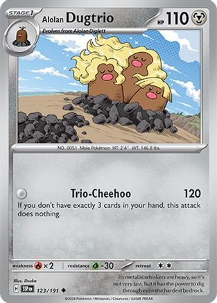 Alolan Dugtrio (123/191) [SV08 Surging Sparks] Reverse Holofoil - Uncommon