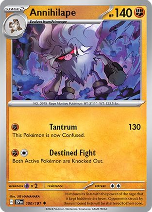Annihilape (100) [SV08 Surging Sparks] Reverse Holofoil - Uncommon