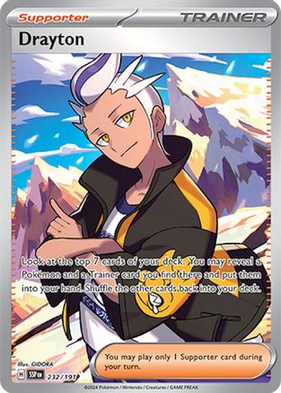 Drayton (232/191) [SV08 Surging Sparks] Holofoil - Ultra Rare