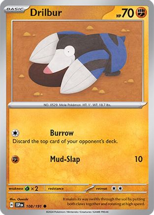 Drilbur 108/191  SV08 Surging Sparks - Common