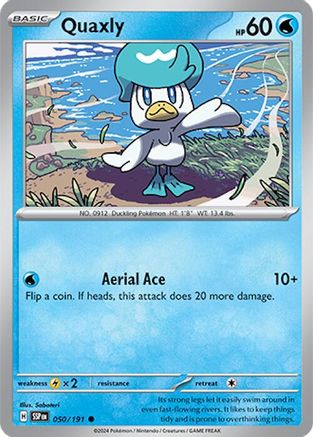 Quaxly 050/191  - Reverse Holofoil SV08 Surging Sparks - Common