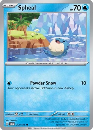 Spheal 043/191  SV08 Surging Sparks - Common