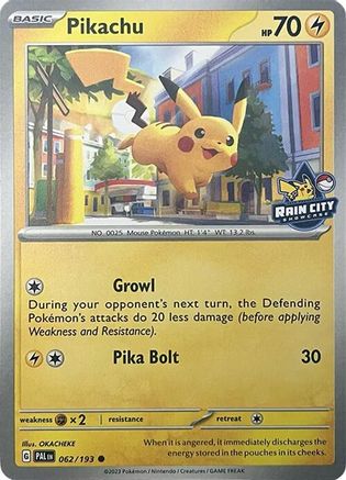 Pikachu (Rain City Showcase) (062) [Miscellaneous Cards & Products] Normal - Promo