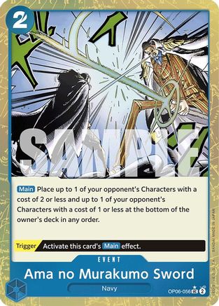 Ama no Murakumo Sword (Textured Foil) (OP06-056) - Premium Booster -The Best- Foil