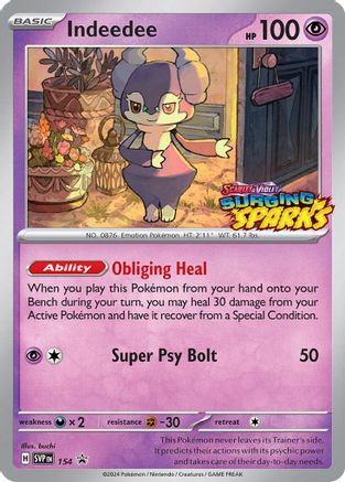 Indeedee 154  - Holofoil SV Scarlet & Violet Promo Cards - Promo