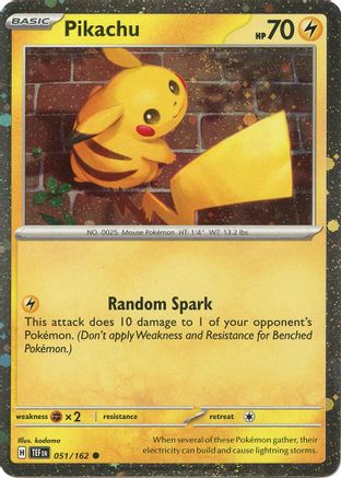 Pikachu (Cosmo Holo) (051/162) [Miscellaneous Cards & Products] Holofoil - Promo