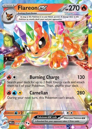 Flareon ex (014/131) [SV Prismatic Evolutions] Holofoil - Double Rare
