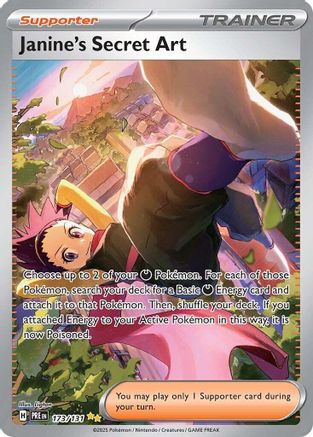 Janine's Secret Art 173/131  - Holofoil SV Prismatic Evolutions - Special Illustration Rare