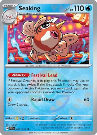 Seaking (Poke Ball Pattern) 021/131  - Holofoil SV Prismatic Evolutions - Uncommon